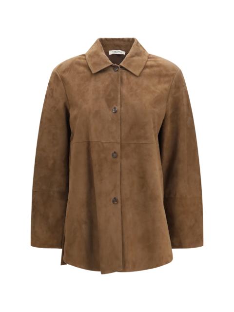 'S Max Mara 'S Maxmara Gocce Suede Jacket Dark Gold Women