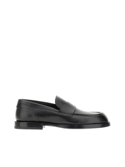 MATTE SPAZZOLATO LEATHER LOAFERS