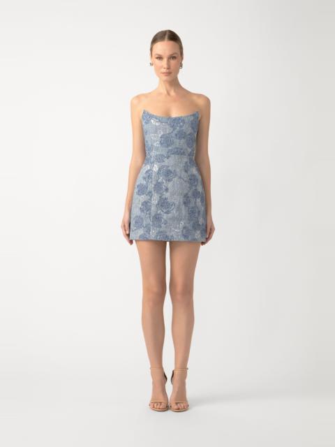 SAU LEE JEANNIE DENIM MINI DRESS
