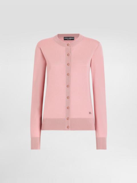 Dolce & Gabbana Wool cardigan with DG logo embroidery