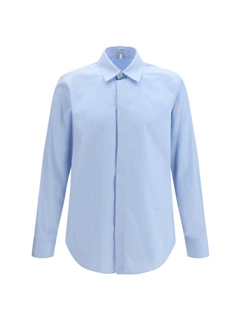 Loewe Loewe Lightweight Cotton Poplin Shirt Light Blue