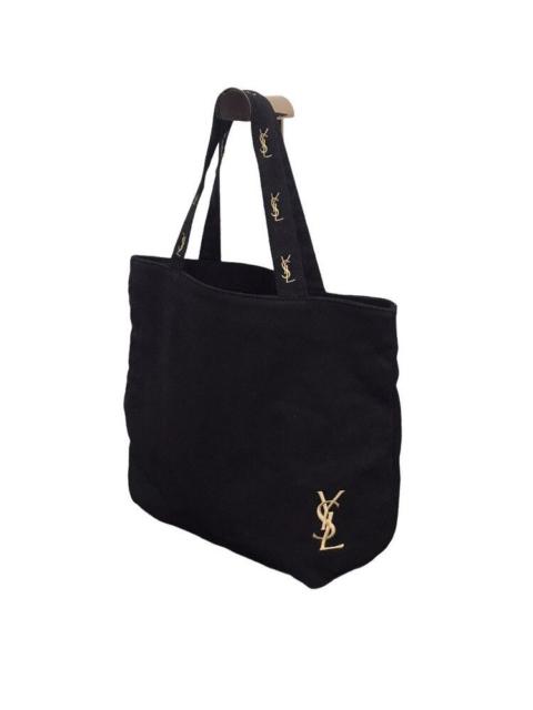 Ysl Pour Homme - YSL Tote Bag Black Colour Embroidery Big Logo
