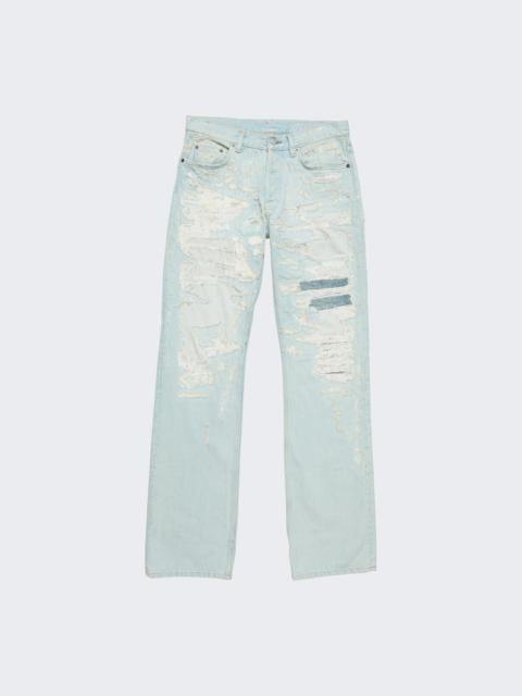 Acne Studios Mended Denim Jeans Light Blue