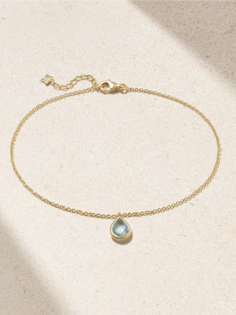 MATEO 14-karat Gold Topaz Anklet