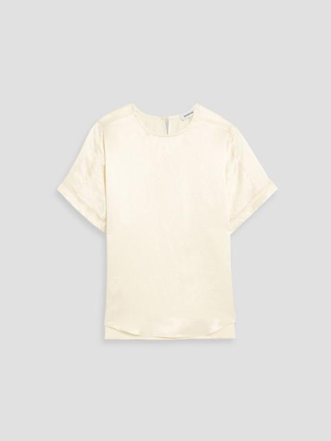 SIMKHAI Addison crinkled-satin top