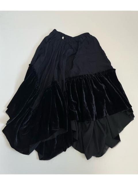 Comme Des Garçons Comme des Garçons Rei Kawakubo Tricot Line Velvet Patchwork Skirt