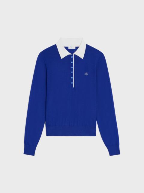 CELINE polo sweater IN fine cashmere silk