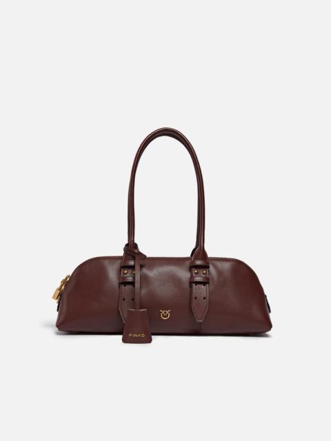 PINKO ESCAPE BAG HORIZONTAL LARGE SHOULDER BAG IN LEATHER