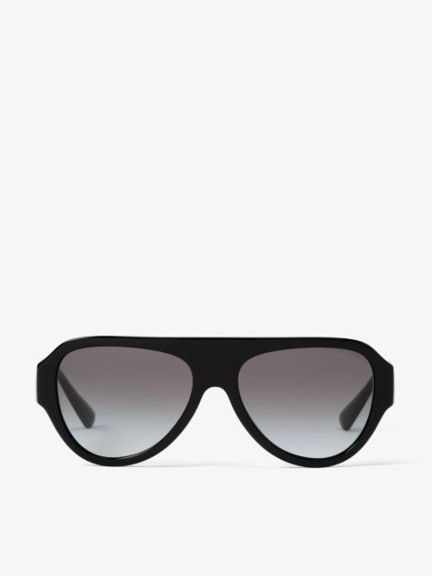 JIMMY CHOO Eira
Black Aviator Sunglasses