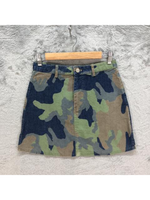 Other Designers Japanese Brand - BLUE MOON BLUE CAMO DENIM MINI SKIRTS #6210-54
