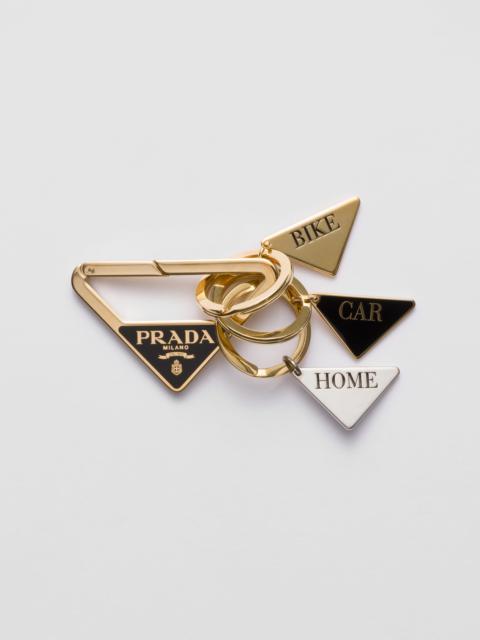 Prada Metal triangle key ring