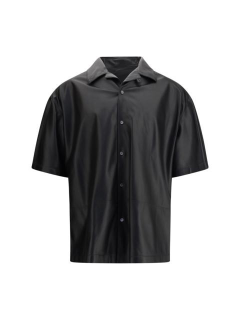 Loewe Loewe Men Short Sleeve Leather Shirt