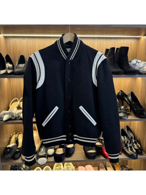 HEDI SLIMANE X SAINT LAURENT TEDDY WOOL BOMBER JACKET IT44