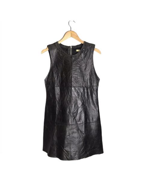Other Designers vintage 45RPM leather sleeveless zipper back up