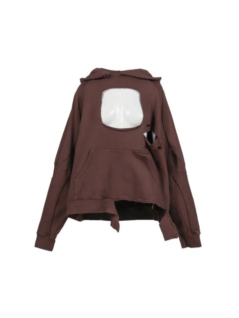 OTTOLINGER DISTRESSED OVERSIZED MULTILINE HOODIE / BRW
