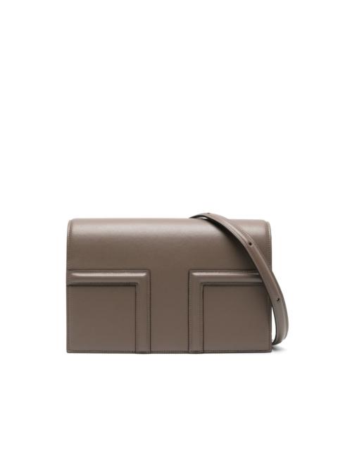 T-Flap leather shoulder bag