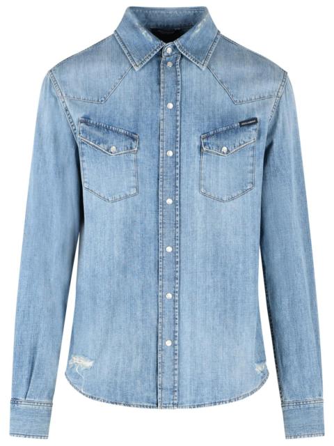 Dolce & Gabbana Dolce & Gabbana Blue Cotton Shirt