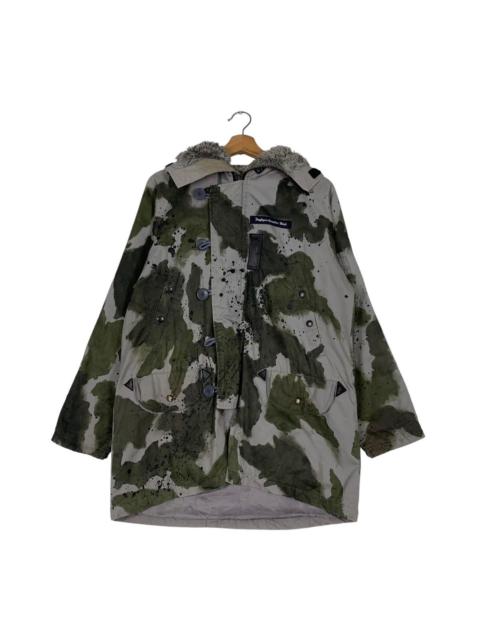 Other Designers Vintage - Jagdgeschwader Udet Acid Wash Fur Hoodie Parka #0653-C30