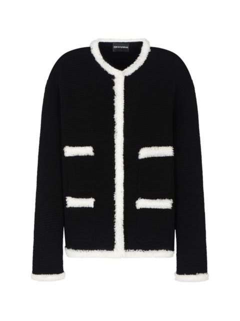 Crewneck blazer jacket