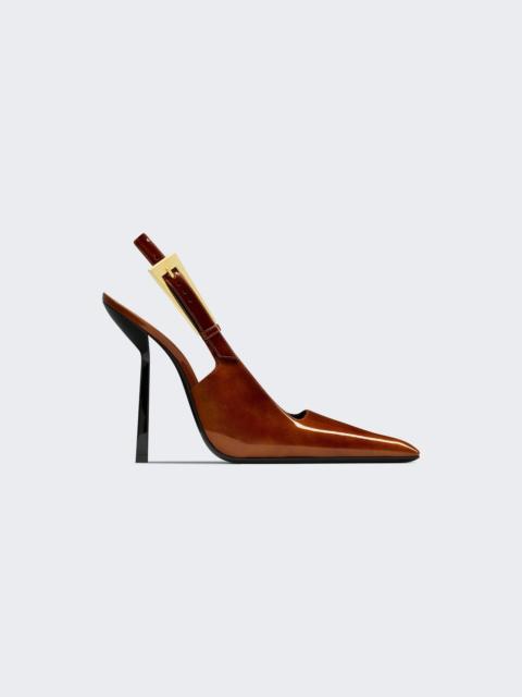 SAINT LAURENT Lee Slingback Pumps Chataigne
