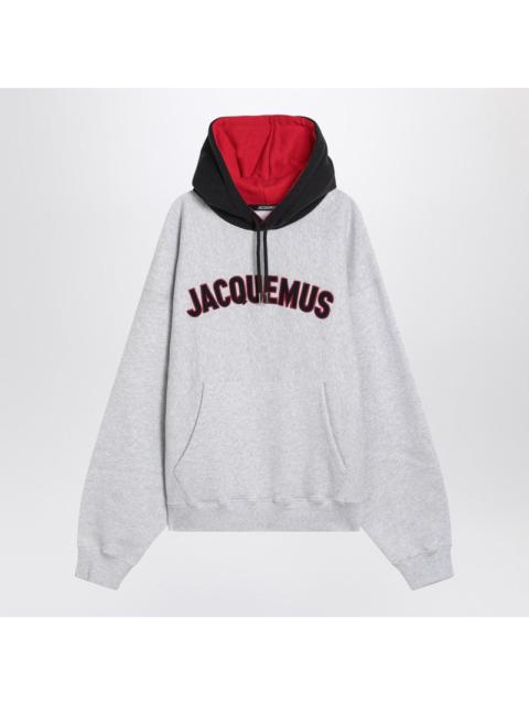 JACQUEMUS Light grey Le Hoodie Baseball sweatshirt