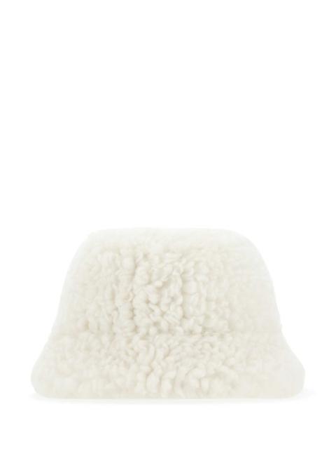 Prada Prada Women Ivory Eco Shearling Hat