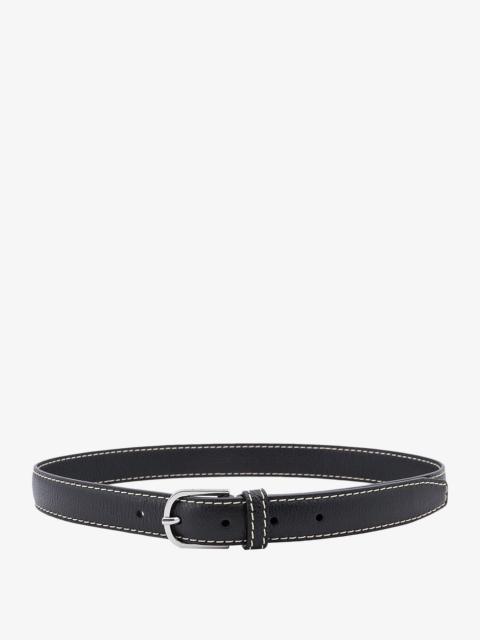 TOTEME Toteme Slim Grained Leather Belt Black