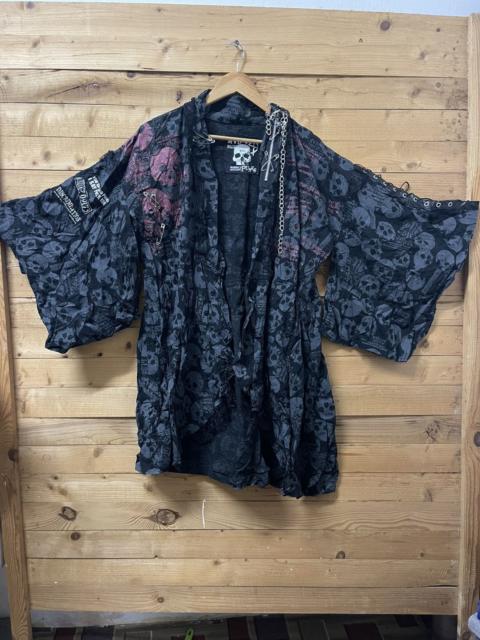 Other Designers Japanese Brand - Seditioneries mad punk full print skull kimono