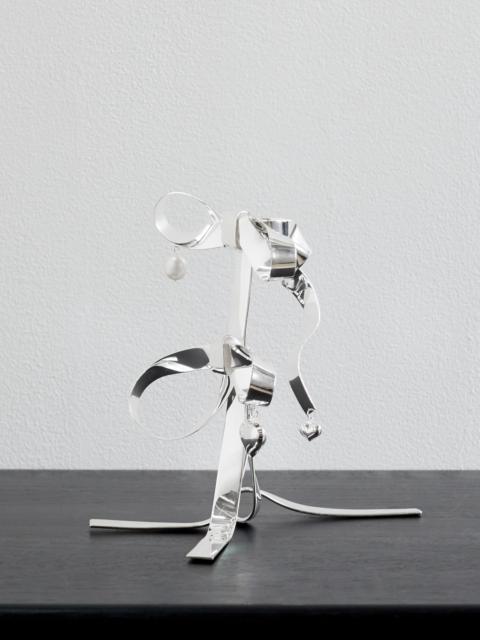 Completedworks Pearl-embellished Silver-plated Candle Holder