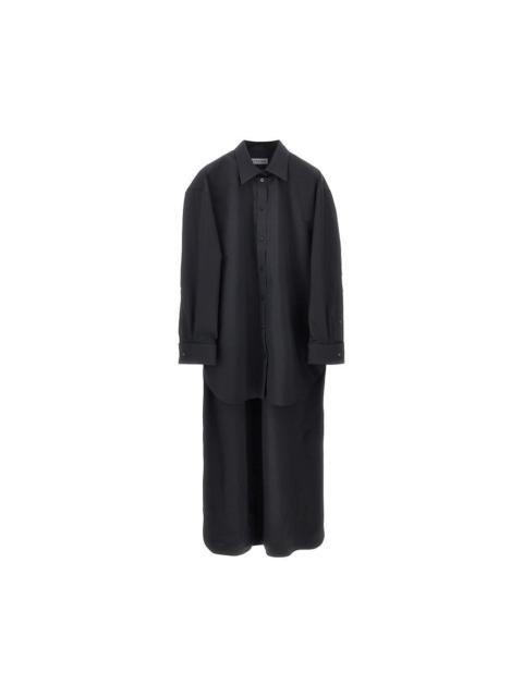 BALENCIAGA Balenciaga Poplin Oversized Shirt with Train Black