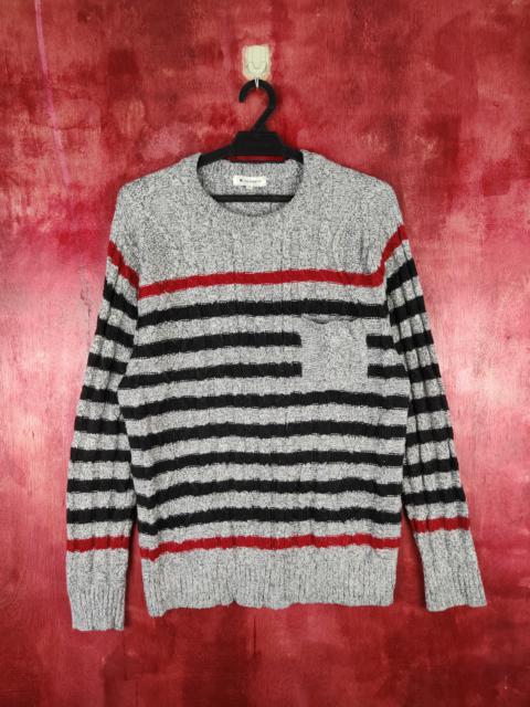 Other Designers Japanese Brand - The Shop TK Stripes Gray Knitwear Sweater
