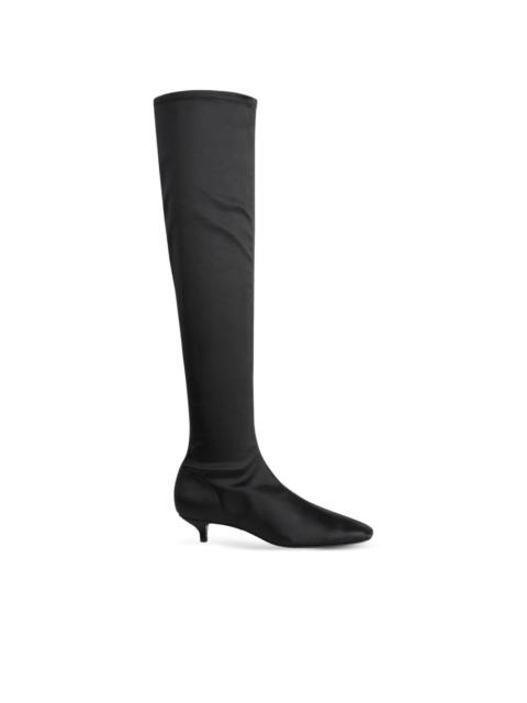 TOTEME 40mm satin knee-high boots
