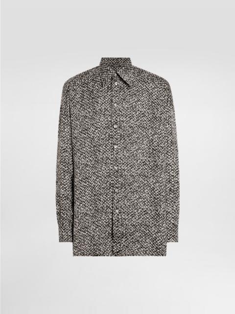 Dolce & Gabbana Chiffon shirt with bouclé print