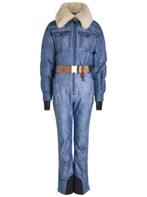 Moncler Moncler Denim-print Padded Shell ski Suit