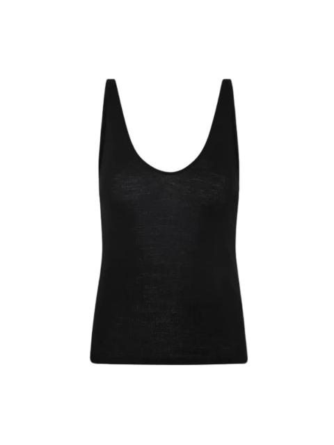 ST. AGNI Baby Wool Scoop Cami in Black