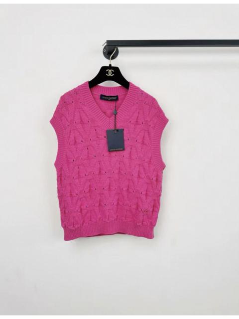 Louis Vuitton Louis Vuitton Monogram Flower Cotton Knit Vest in pink