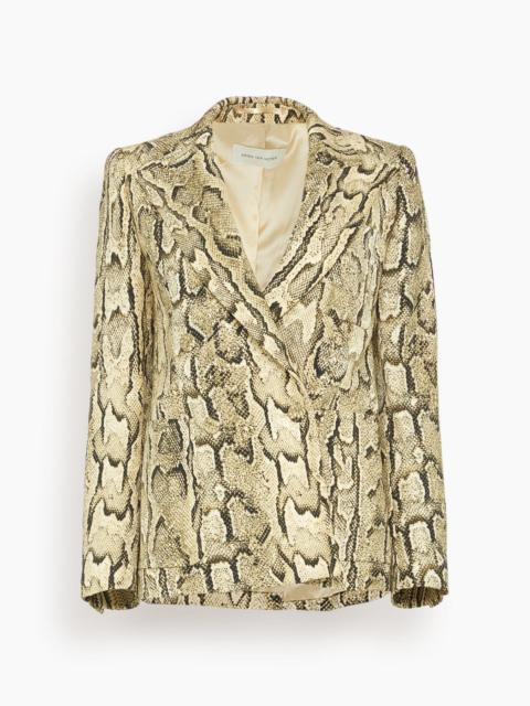 Dries Van Noten Beau Jacket in Snakeprint