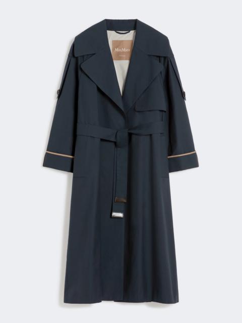 Max Mara Oversized water-repellent twill trench coat - ULTRAMARINE