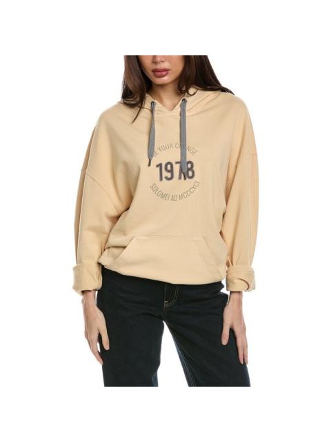 Brunello Cucinelli Brunello Cucinelli Beige Hooded Sweatshirt With Print