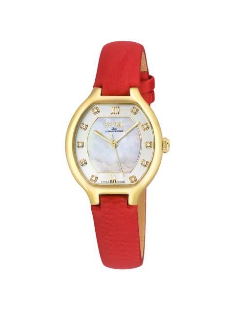 Other Designers Gevril Lugano Diamond Mother of Pearl Dial Ladies Watch 14021.1