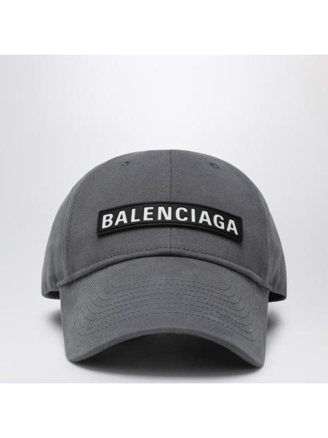 BALENCIAGA Balenciaga Grey Cotton Patch Baseball Cap Men