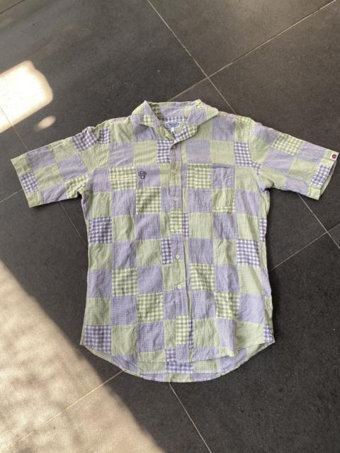A BATHING APE® Baby Milo Patchwork Button Up S/S Shirt