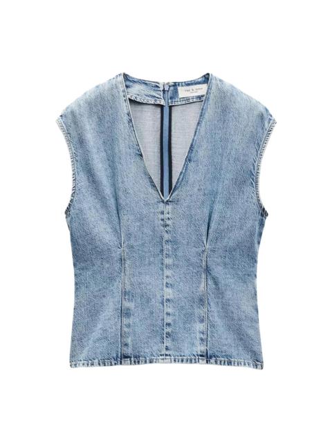 rag & bone Ava Denim Top