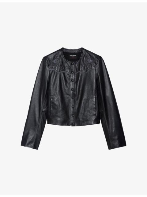 Zadig & Voltaire Luxi Western-Panel Leather Jacket