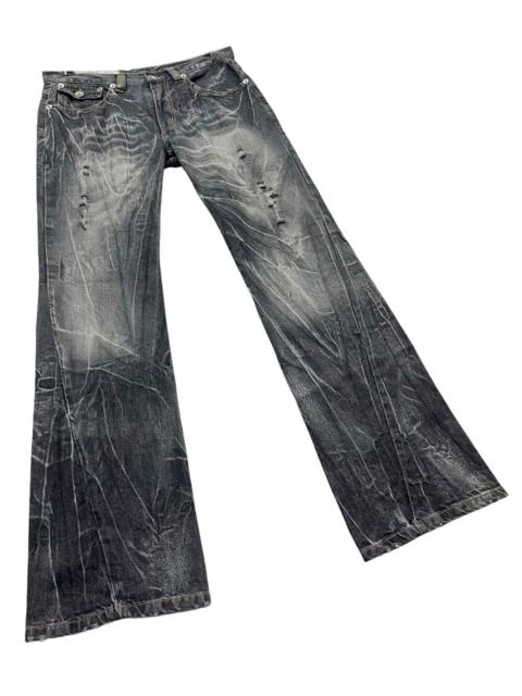 Other Designers Japanese Brand - 🔥BLACK FLARE🔥ANTFUI Distressed Punk Whiskered Luxury Denim