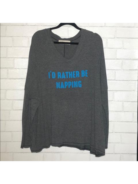 Other Designers Vintage Havana - “I’d Rather Be Napping” Graphic Hacci Sweatshirt