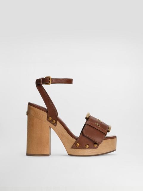Dolce & Gabbana Cowhide wedge sandals