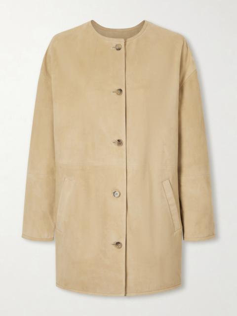 Loulou de Saison Waren Paneled Suede Jacket