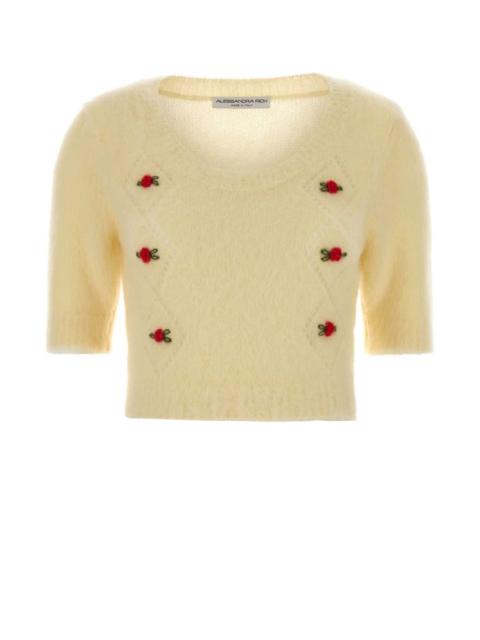Alessandra Rich Alessandra Rich Women Pastel Yellow Mohair Blend Sweater