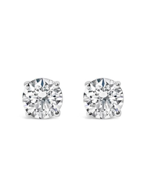 Other Designers Haus of Brilliance Platinum 1.00 Cttw Round Lab Grown Diamond Solitaire Stud Earrings